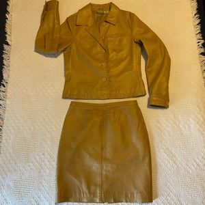 Leather Skirt suit